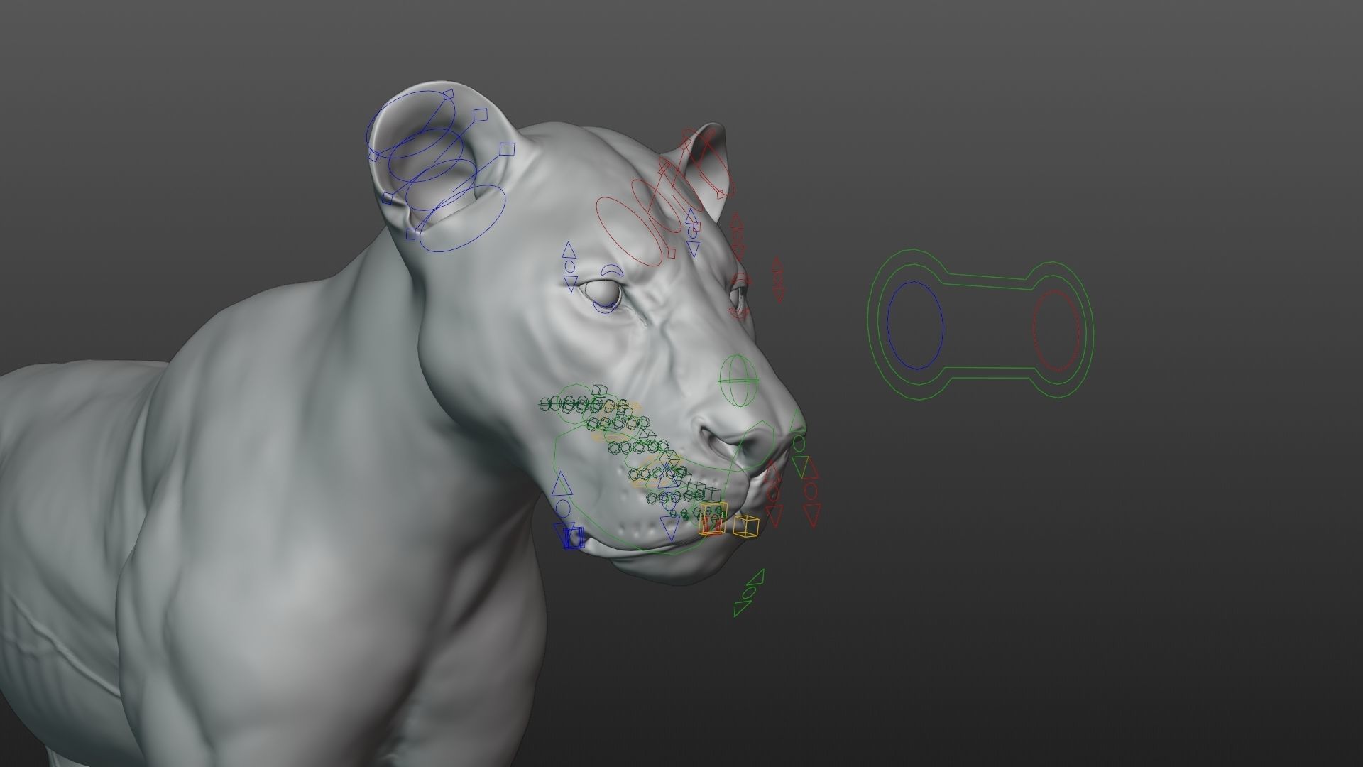 Male Lion Animated VFX Grace 3D model_23