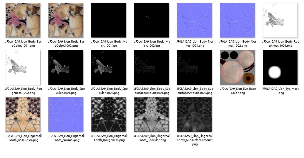 Male Lion Animated VFX Grace 3D model_35