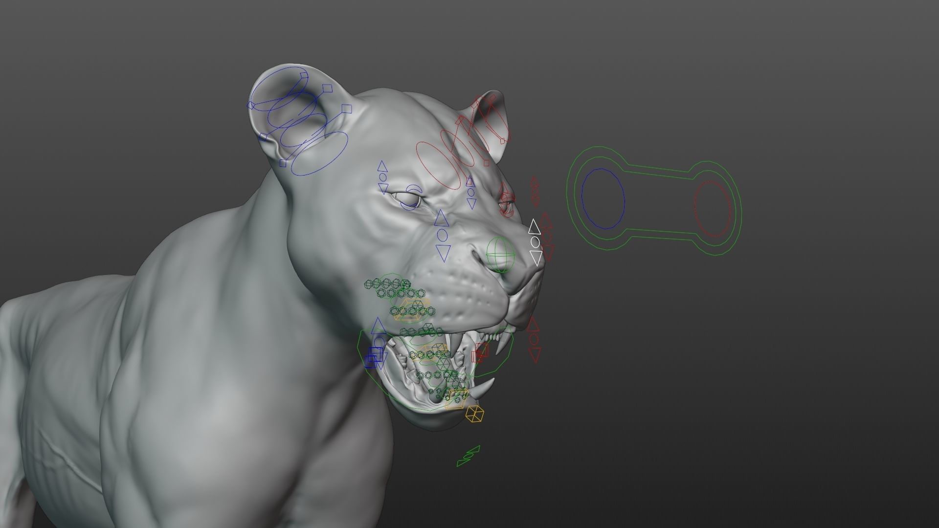 Male Lion Animated VFX Grace 3D model_26