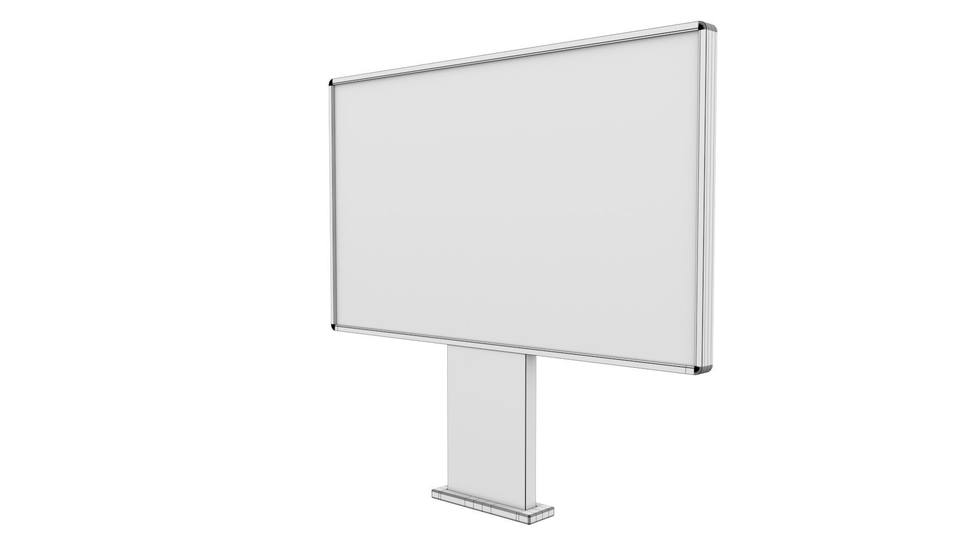 Street Advertising Billboard 18 Low-poly 3D model_9