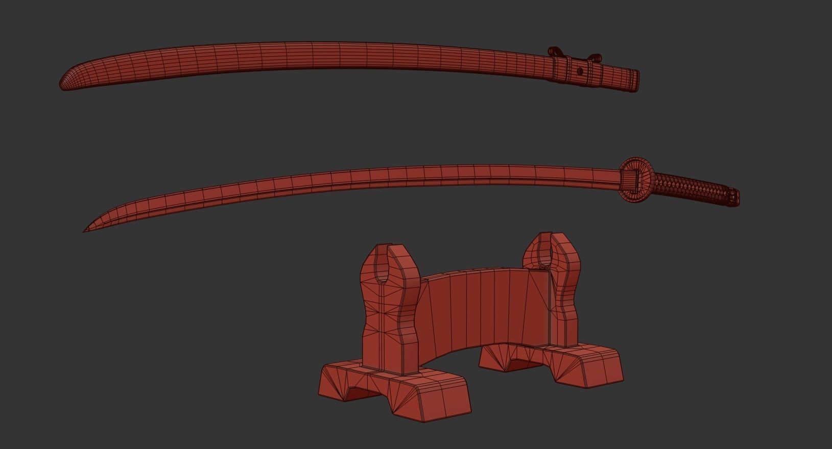 Ninja Sword  Low-poly 3D model_19