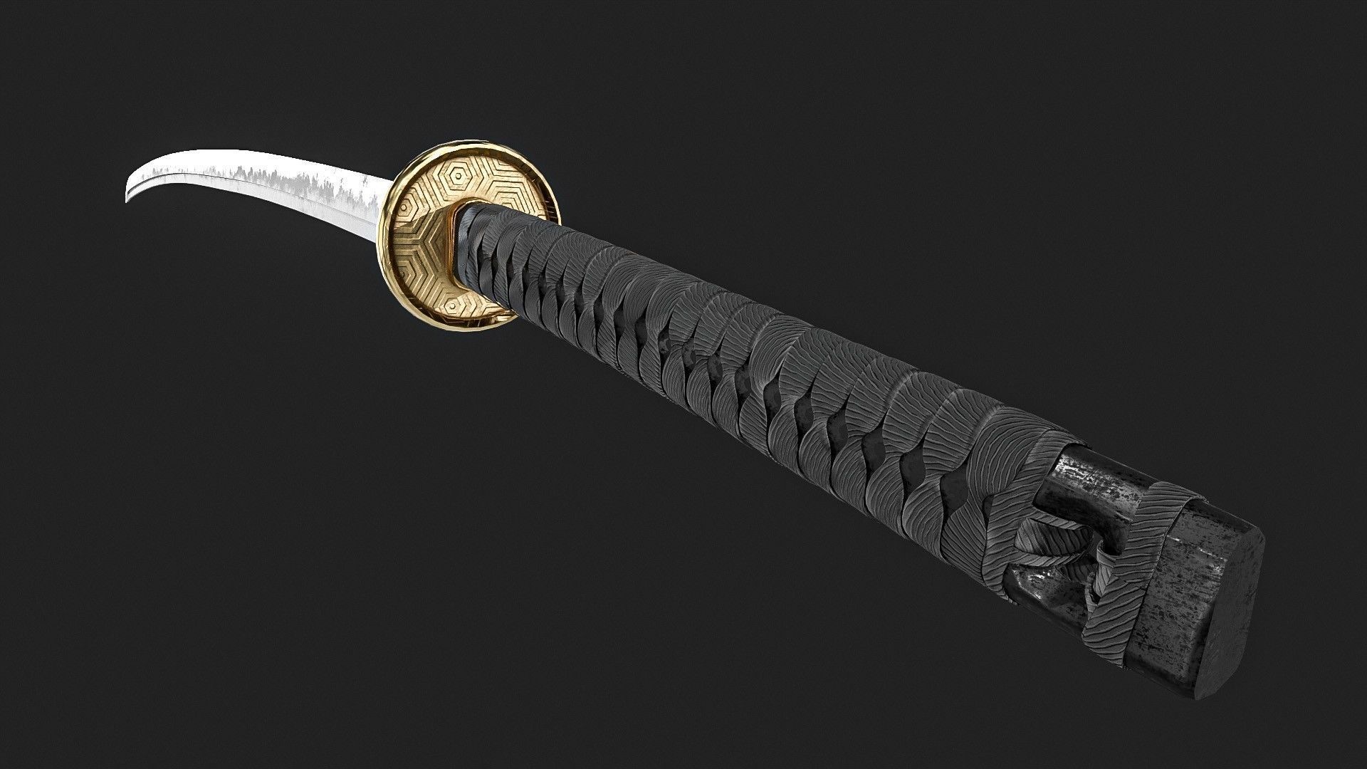 Ninja Sword  Low-poly 3D model_15