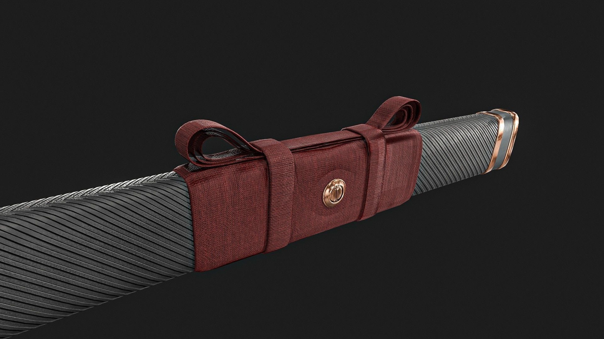 Ninja Sword  Low-poly 3D model_12