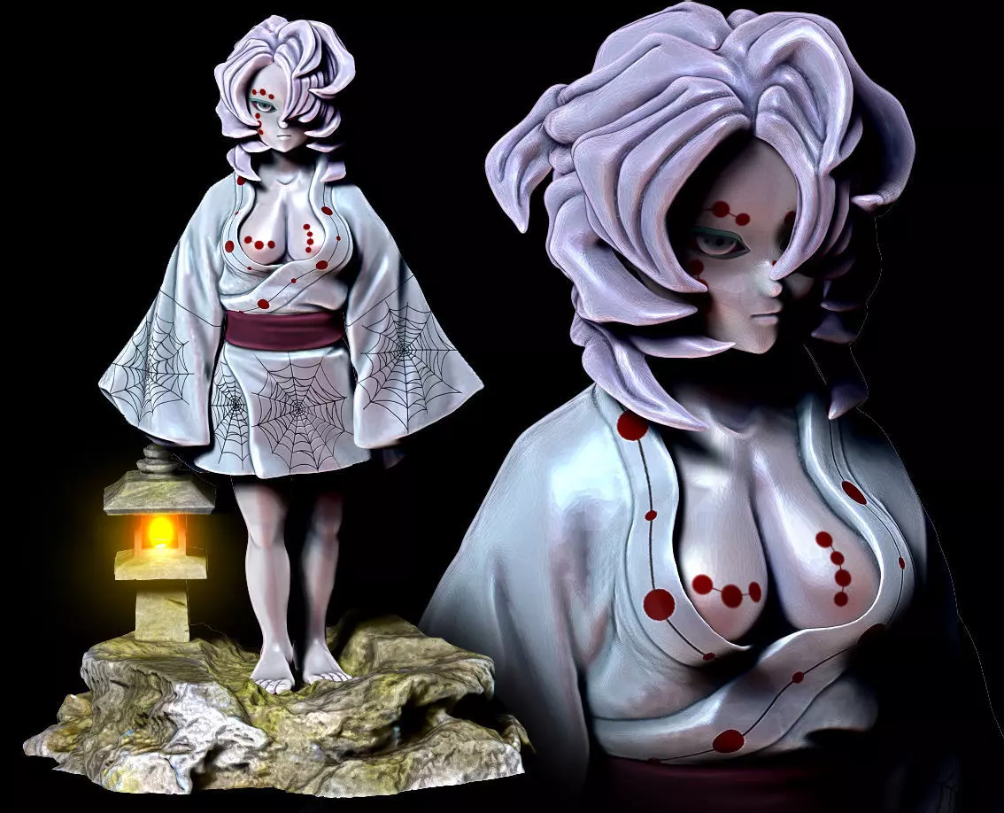 Demon Slayer Rui Girl version model for 3D print 3D print model_0