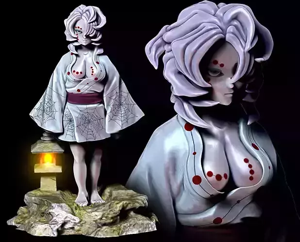 Demon Slayer Rui Girl version model for 3D print