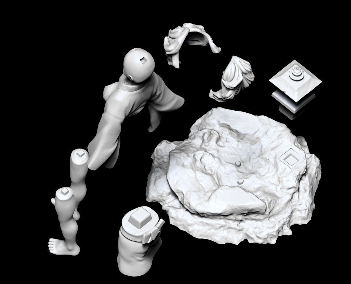 Demon Slayer Rui Girl version model for 3D print 3D print model_8