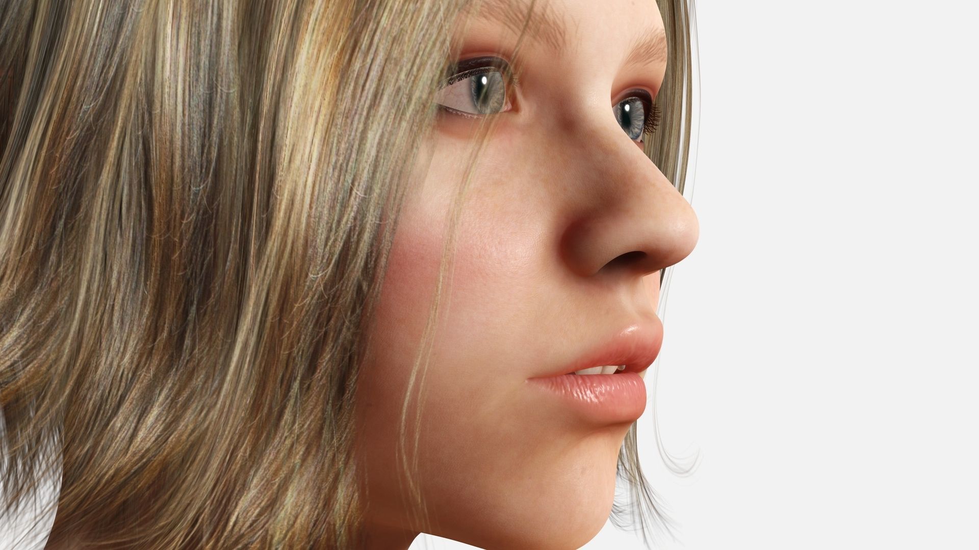 pregnant woman naked and clothed Low-poly 3D model_21