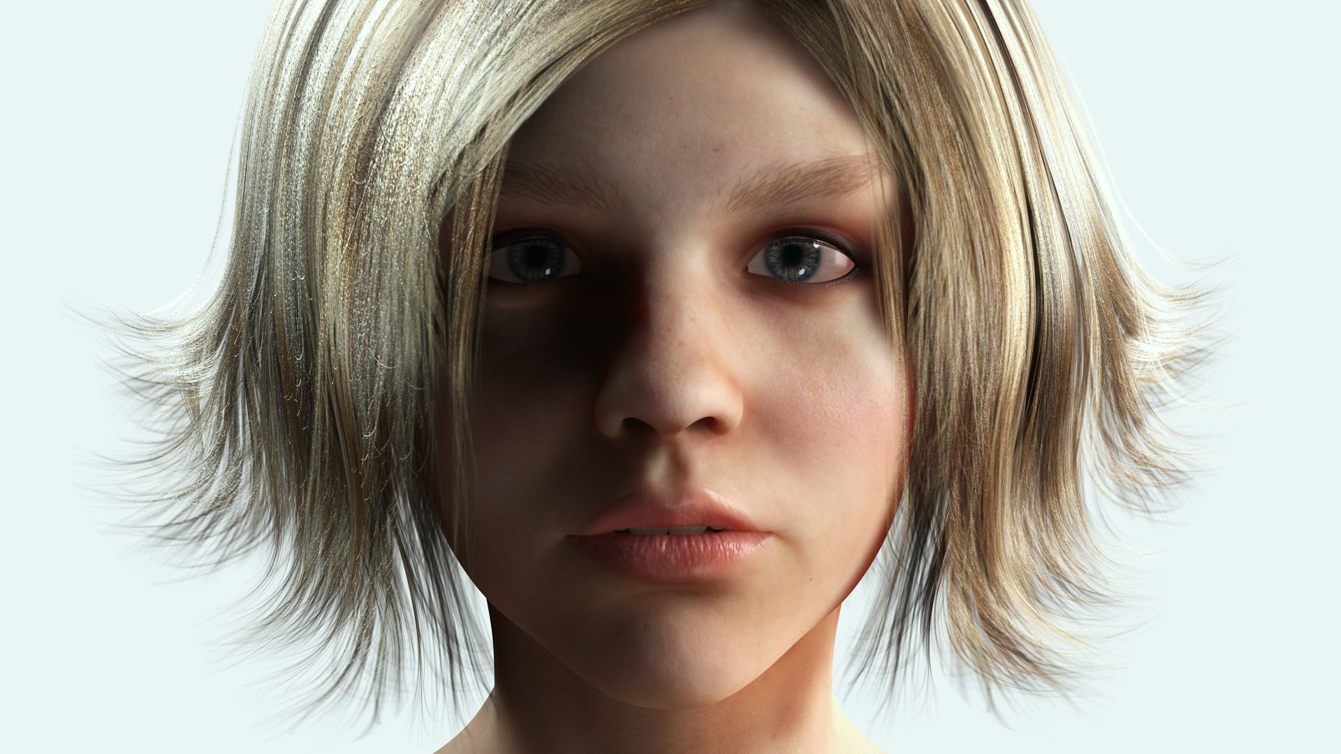 pregnant woman naked and clothed Low-poly 3D model_15