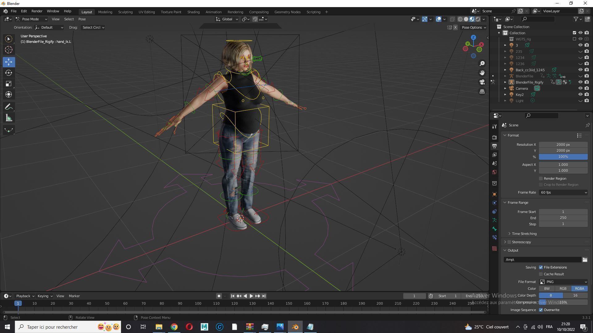 pregnant woman naked and clothed Low-poly 3D model_24