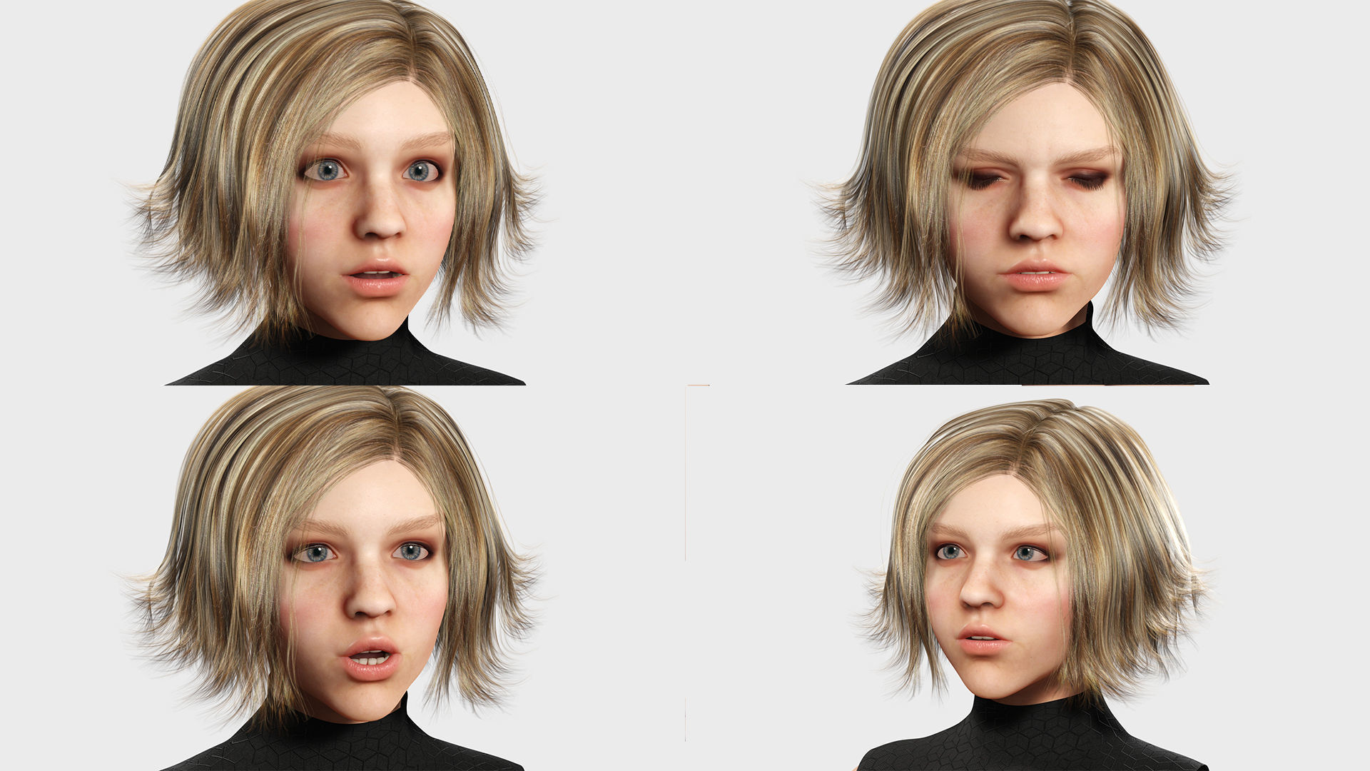 pregnant woman naked and clothed Low-poly 3D model_3