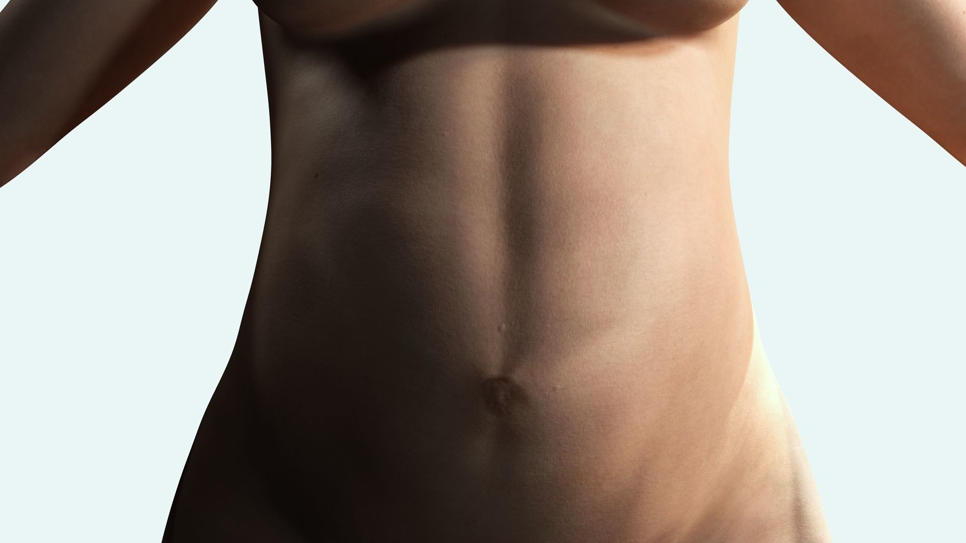 pregnant woman naked and clothed Low-poly 3D model_17