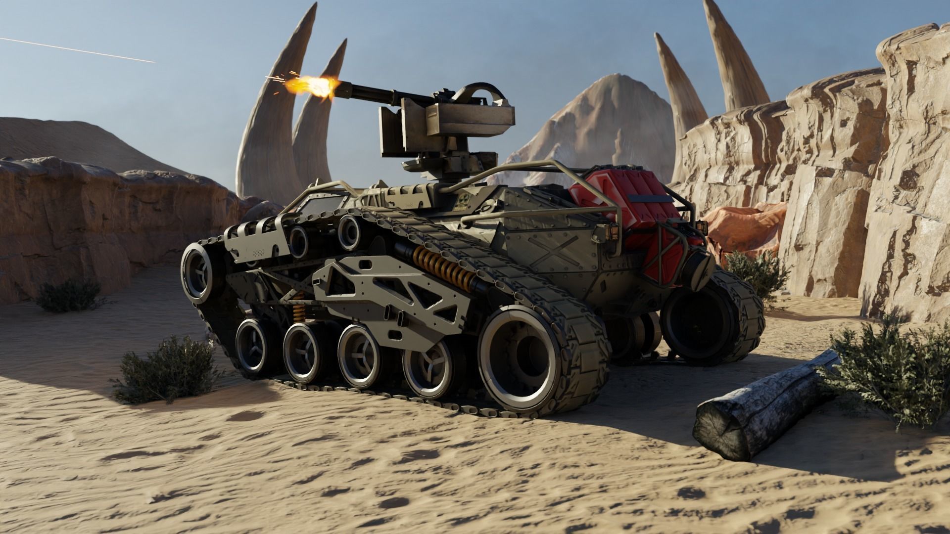 Sci-fi Tank Ripsaw 3D model_14