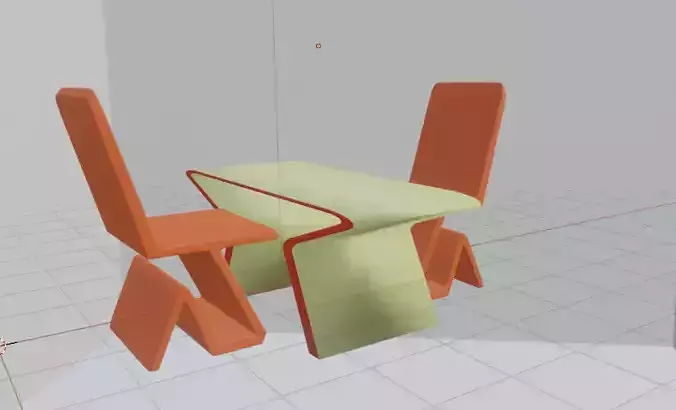 chair and table 
