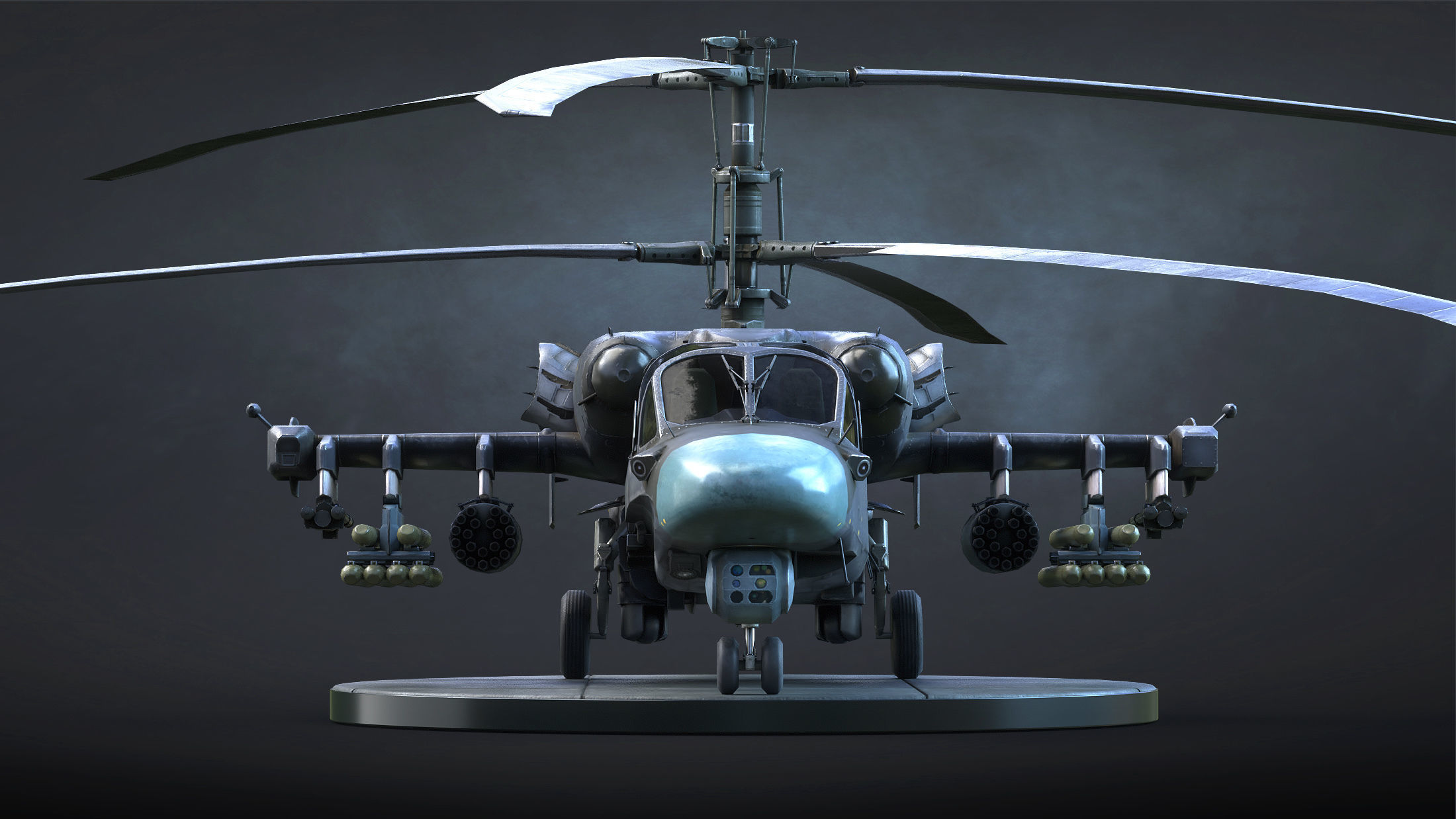 Ka-52 Helicopter Low-Poly Low-poly 3D model_10