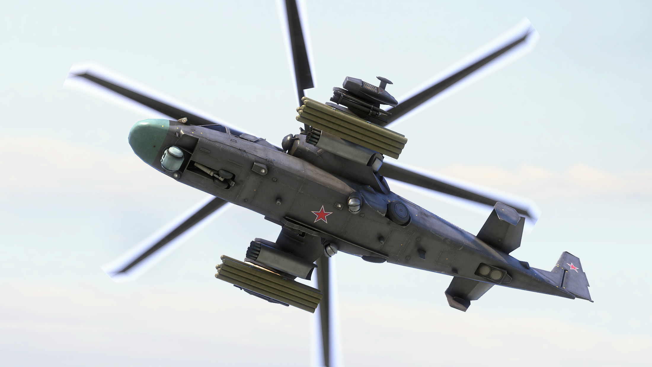 Ka-52 Helicopter Low-Poly Low-poly 3D model_16