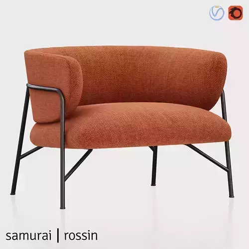 SAMURAI Armchair Lounge Low 3D model