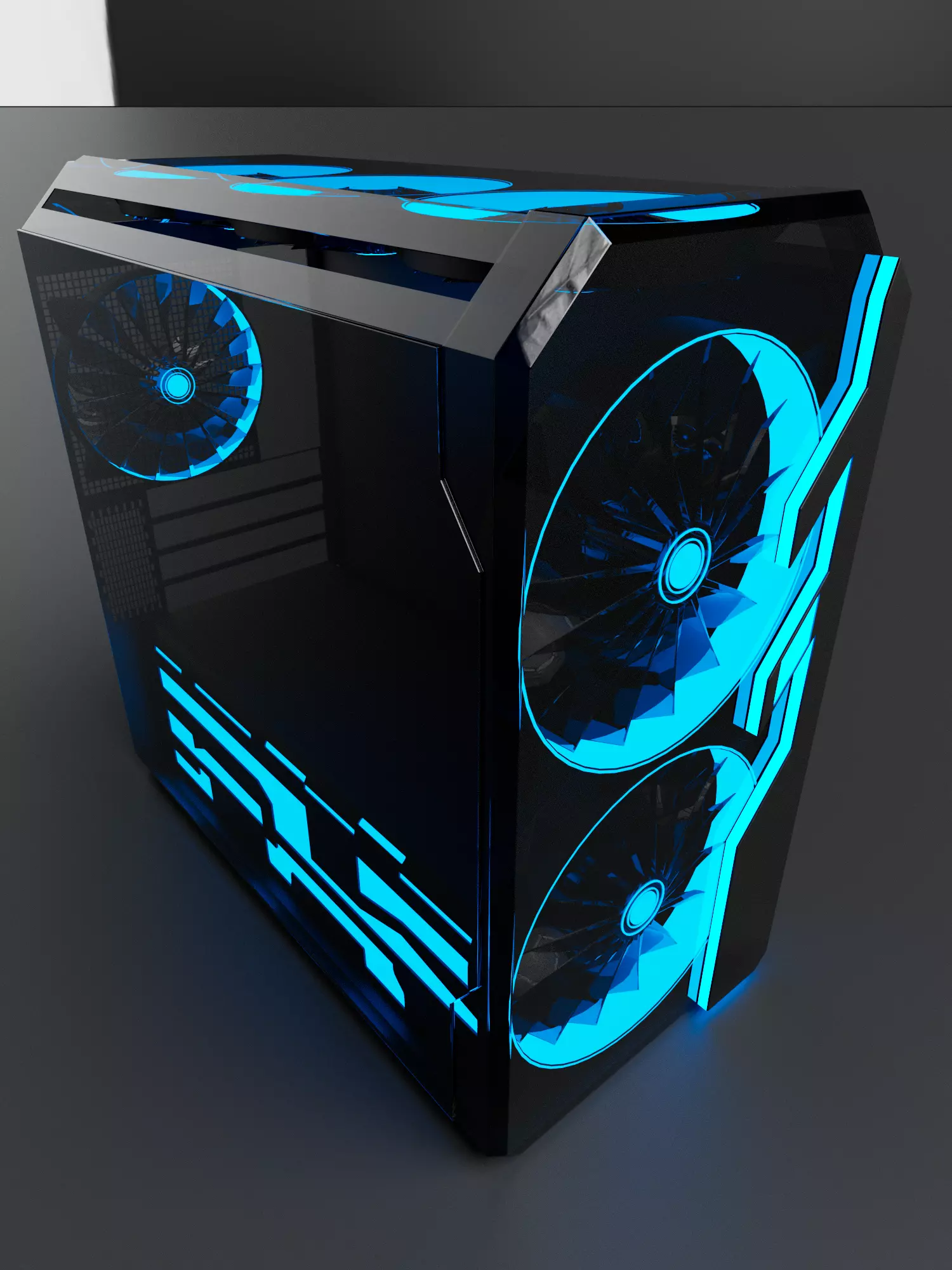 RGB PC Case Free 3D model_0