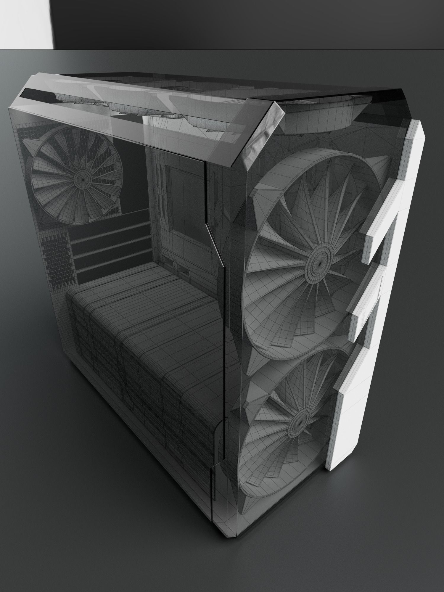 RGB PC Case Free 3D model_2