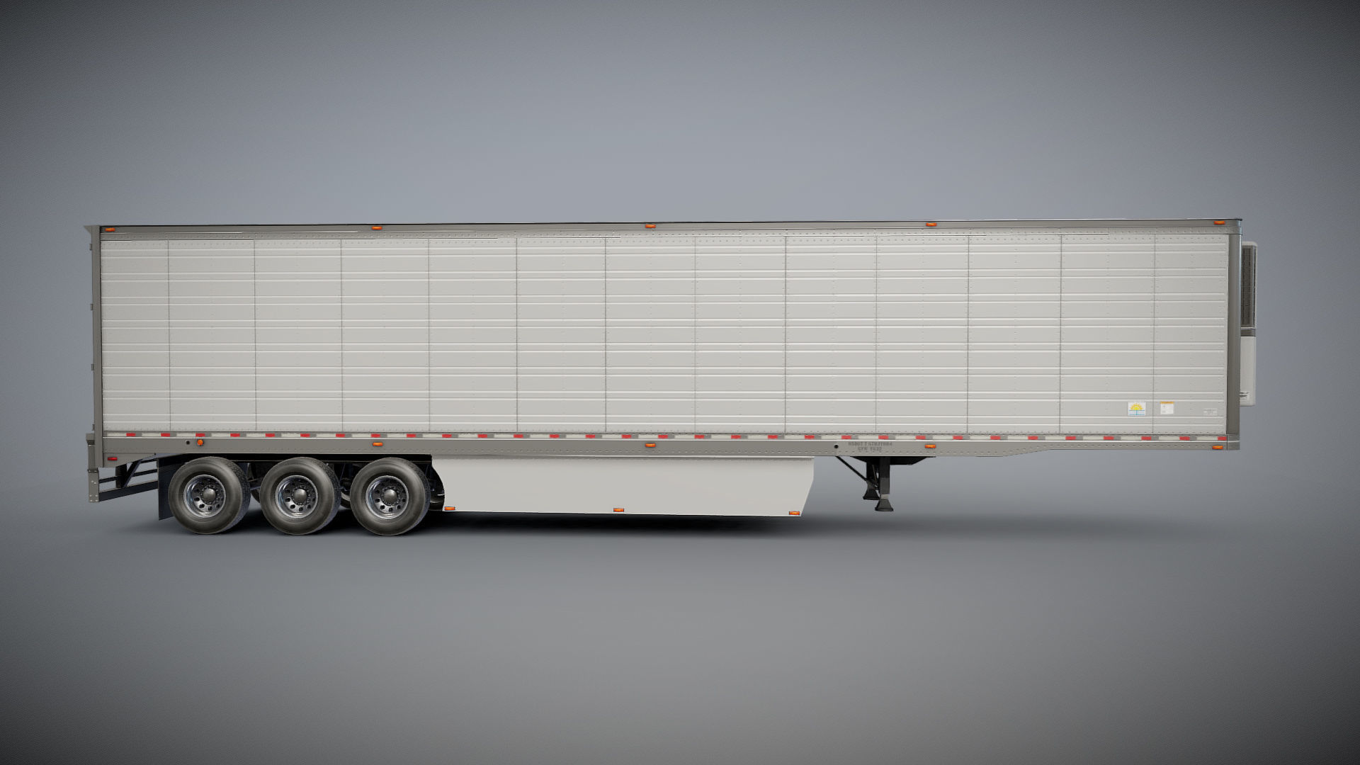 Refrigerated Trailer Low-poly 3D model_19