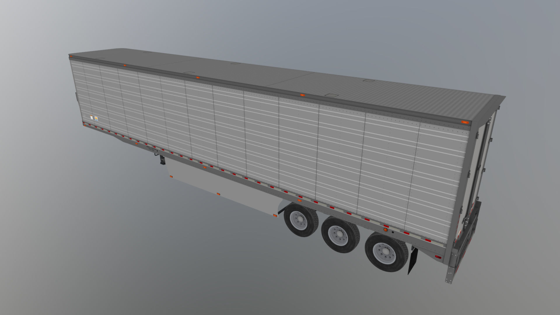 Refrigerated Trailer Low-poly 3D model_31