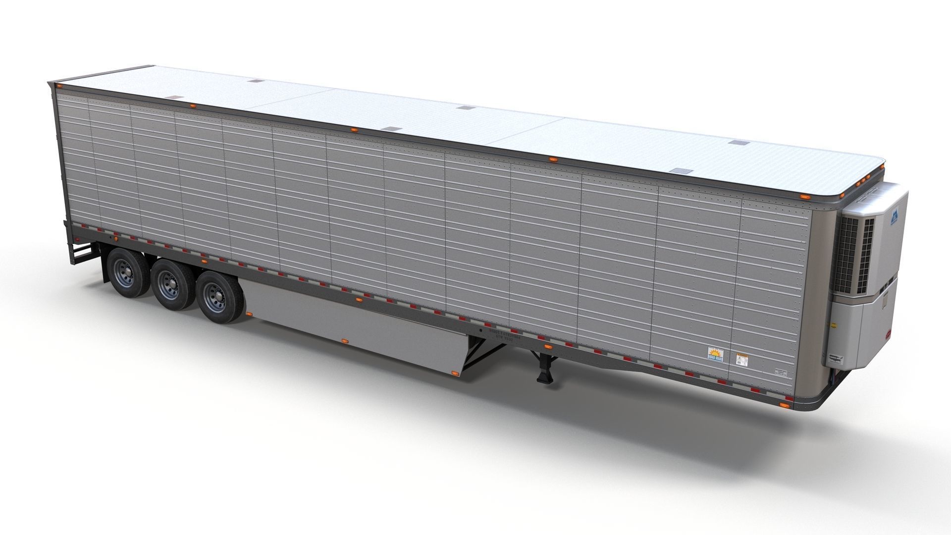 Refrigerated Trailer Low-poly 3D model_6
