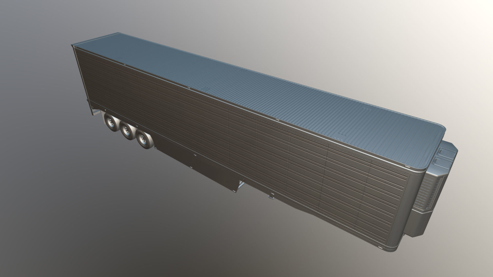 Refrigerated Trailer Low-poly 3D model_28