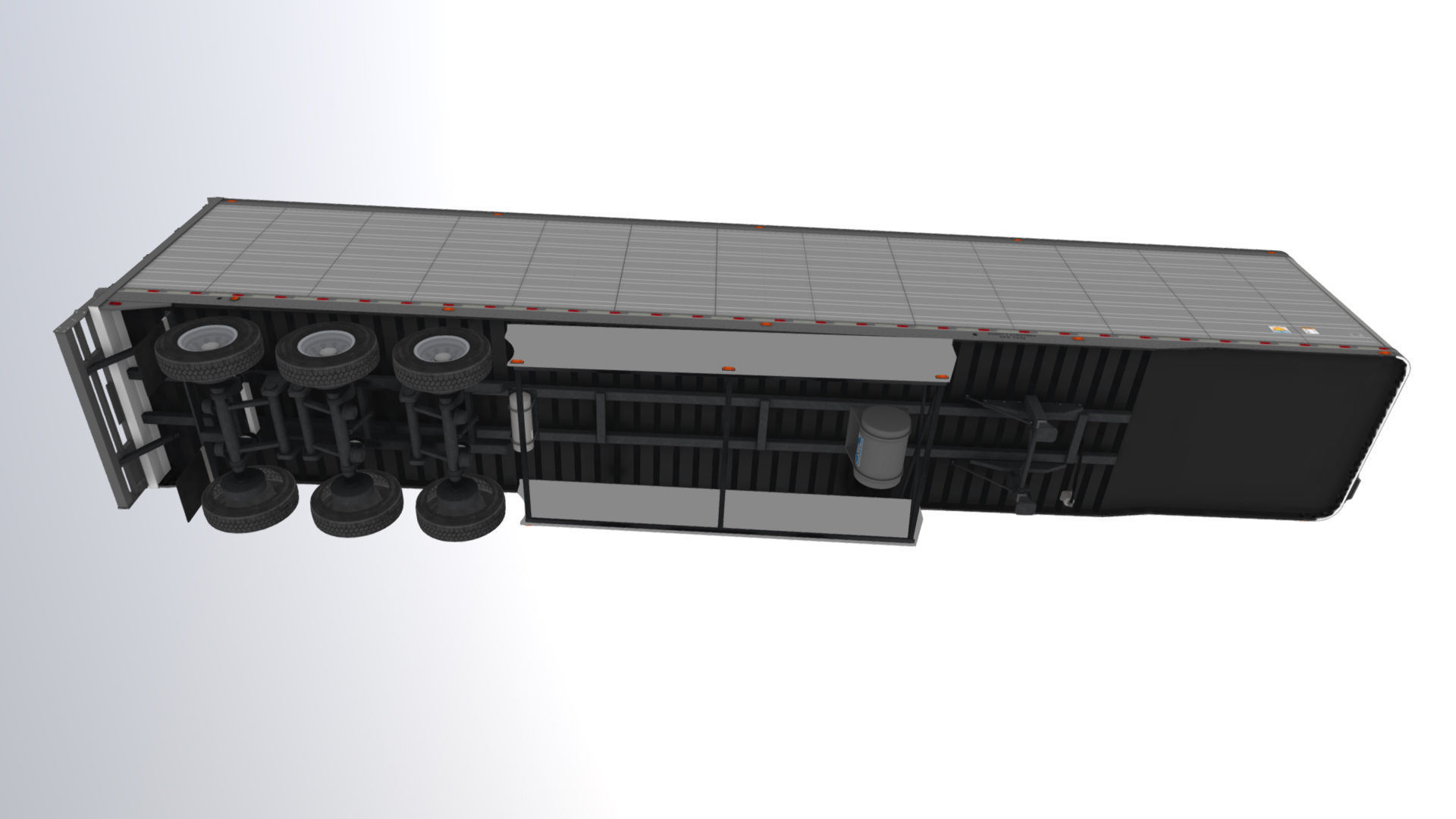 Refrigerated Trailer Low-poly 3D model_33