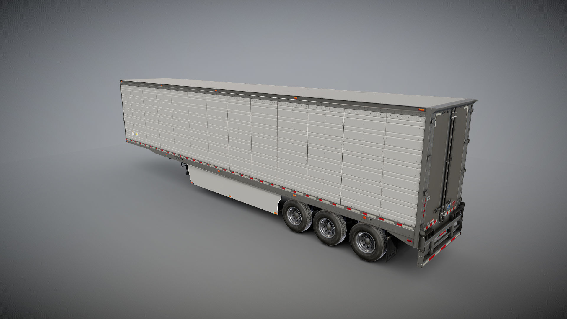 Refrigerated Trailer Low-poly 3D model_21