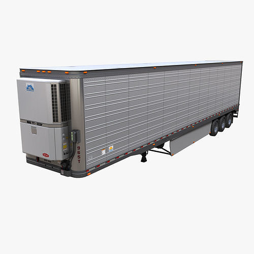 Refrigerated Trailer Low-poly 3D model