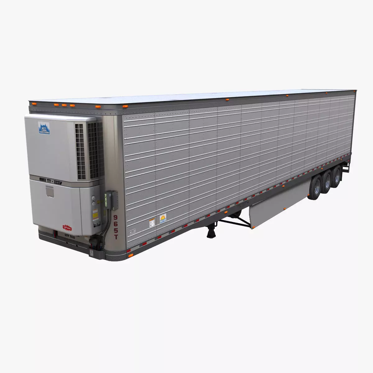 Refrigerated Trailer Low-poly 3D model_0
