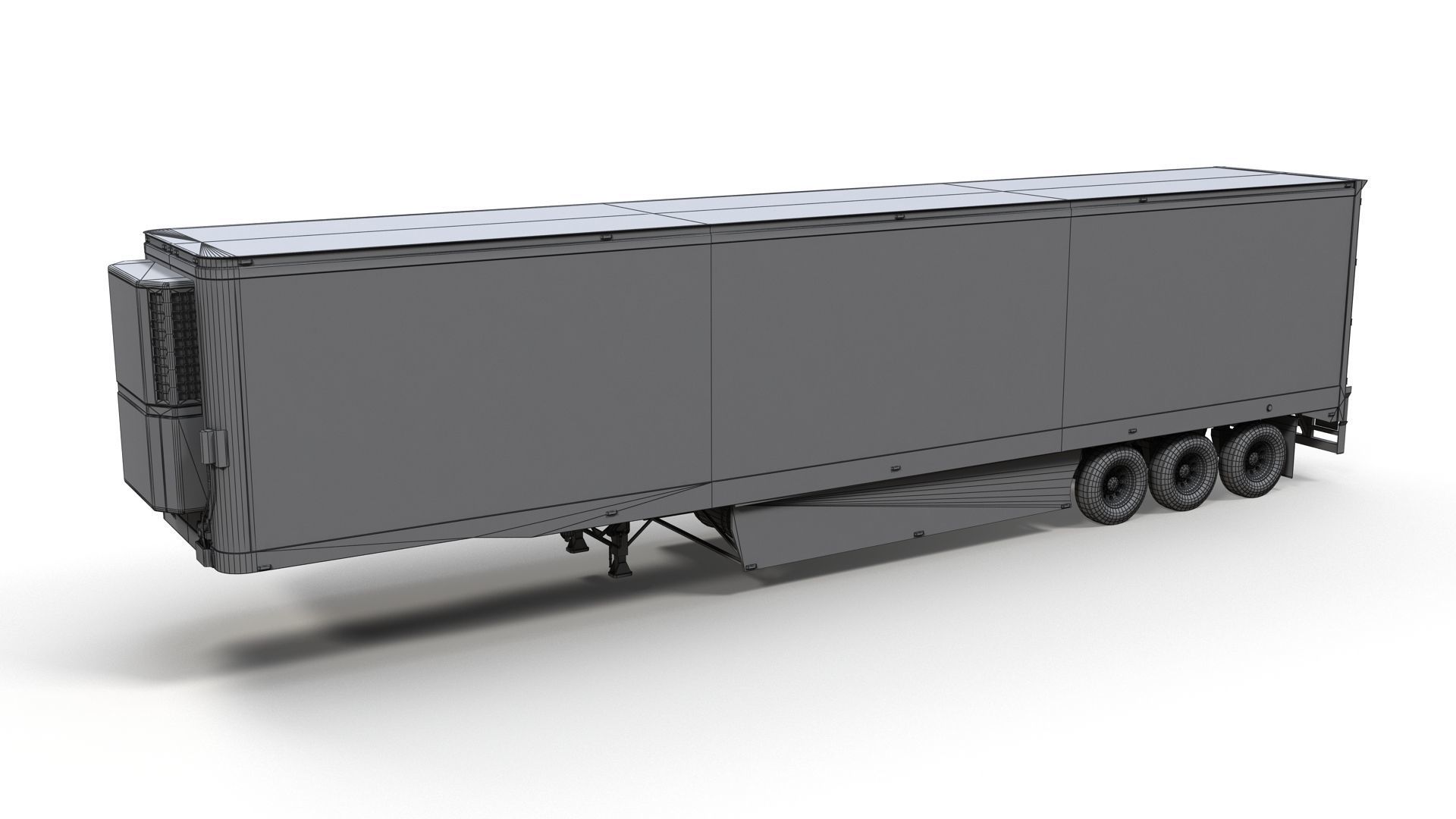 Refrigerated Trailer Low-poly 3D model_9