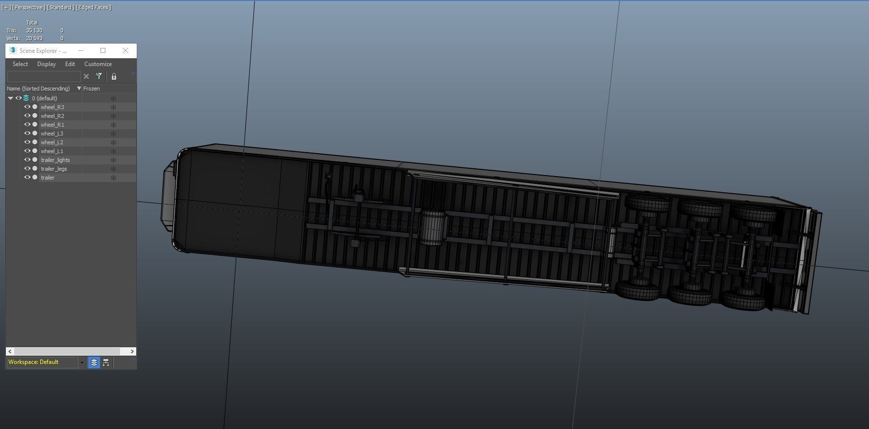 Refrigerated Trailer Low-poly 3D model_36