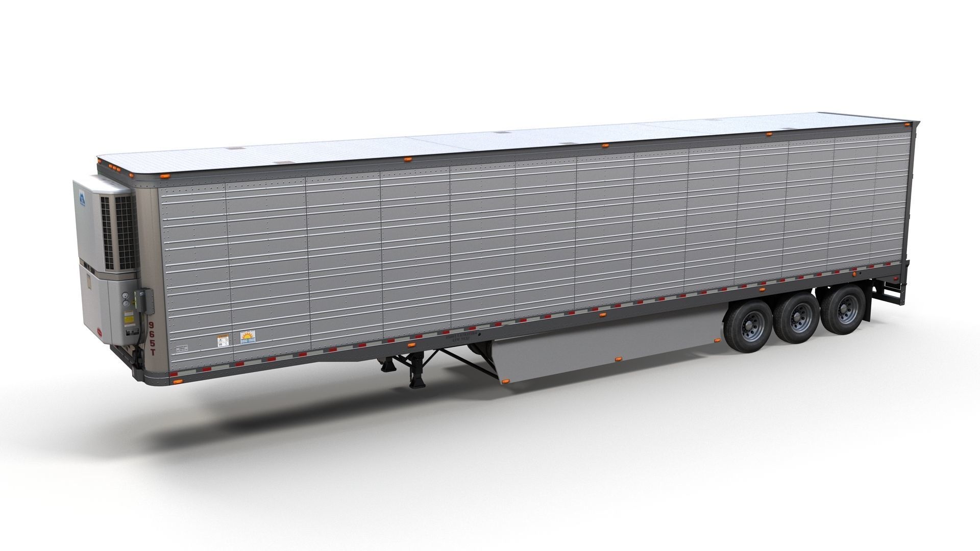 Refrigerated Trailer Low-poly 3D model_1