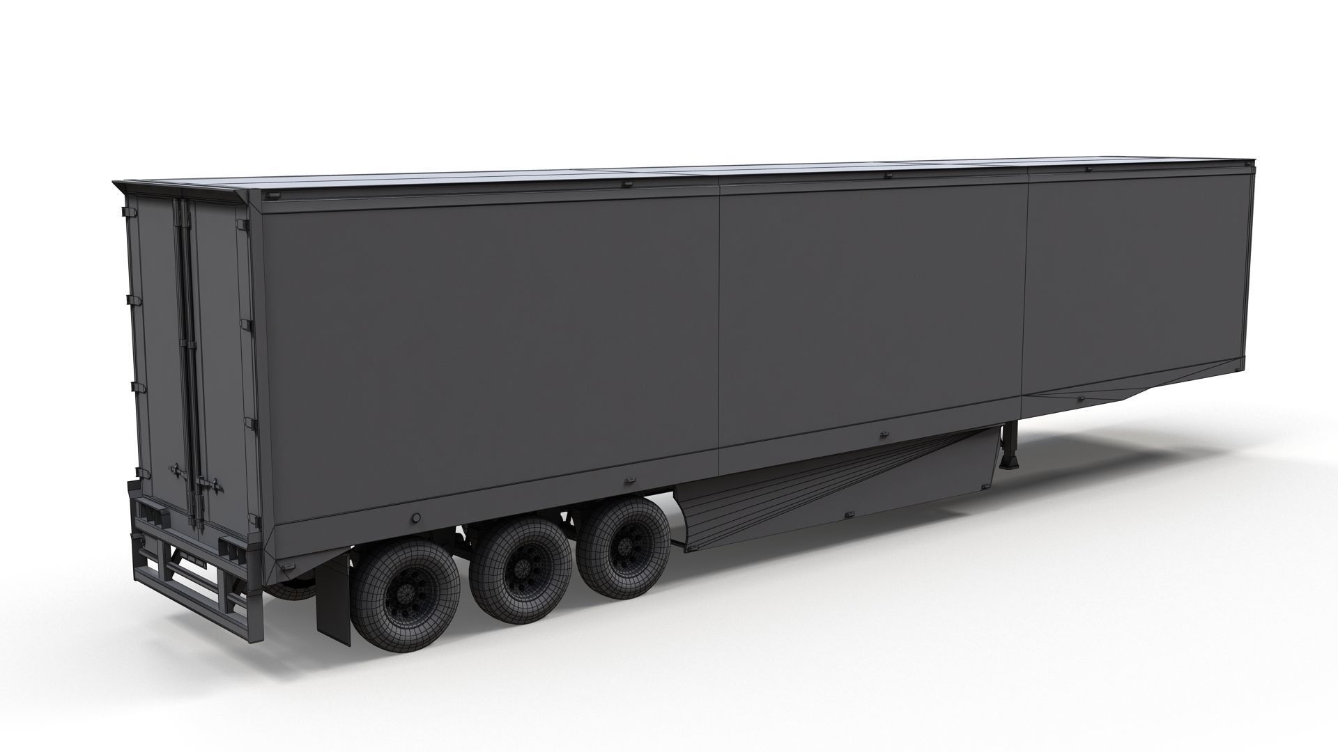 Refrigerated Trailer Low-poly 3D model_10