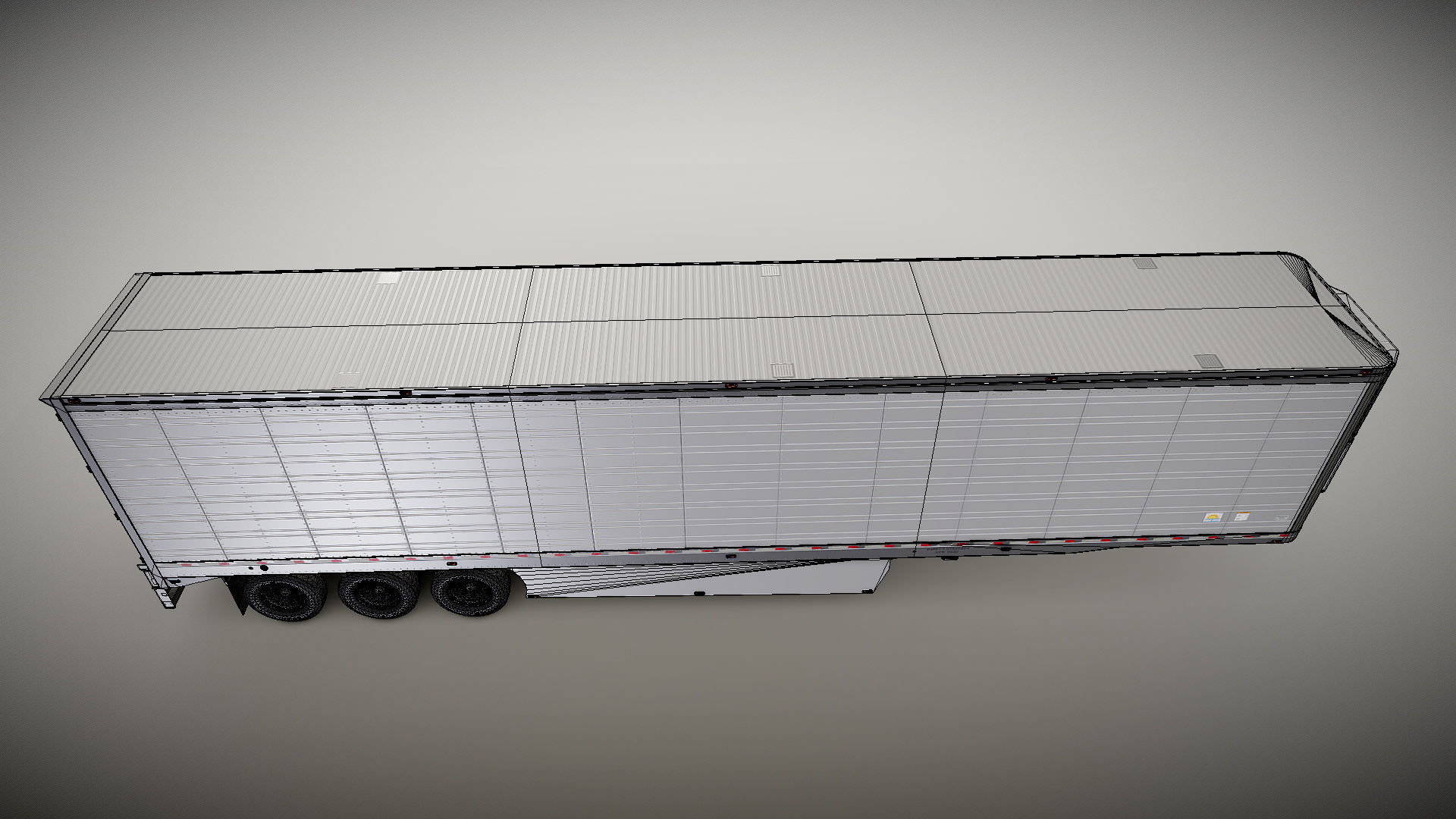 Refrigerated Trailer Low-poly 3D model_26
