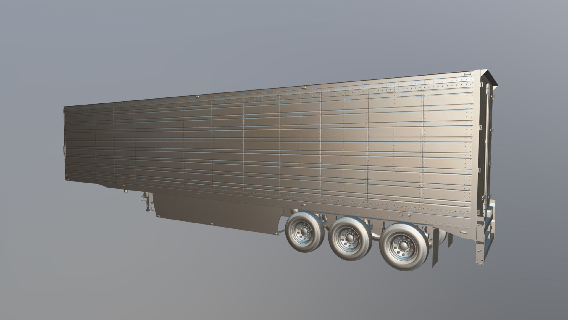 Refrigerated Trailer Low-poly 3D model_27