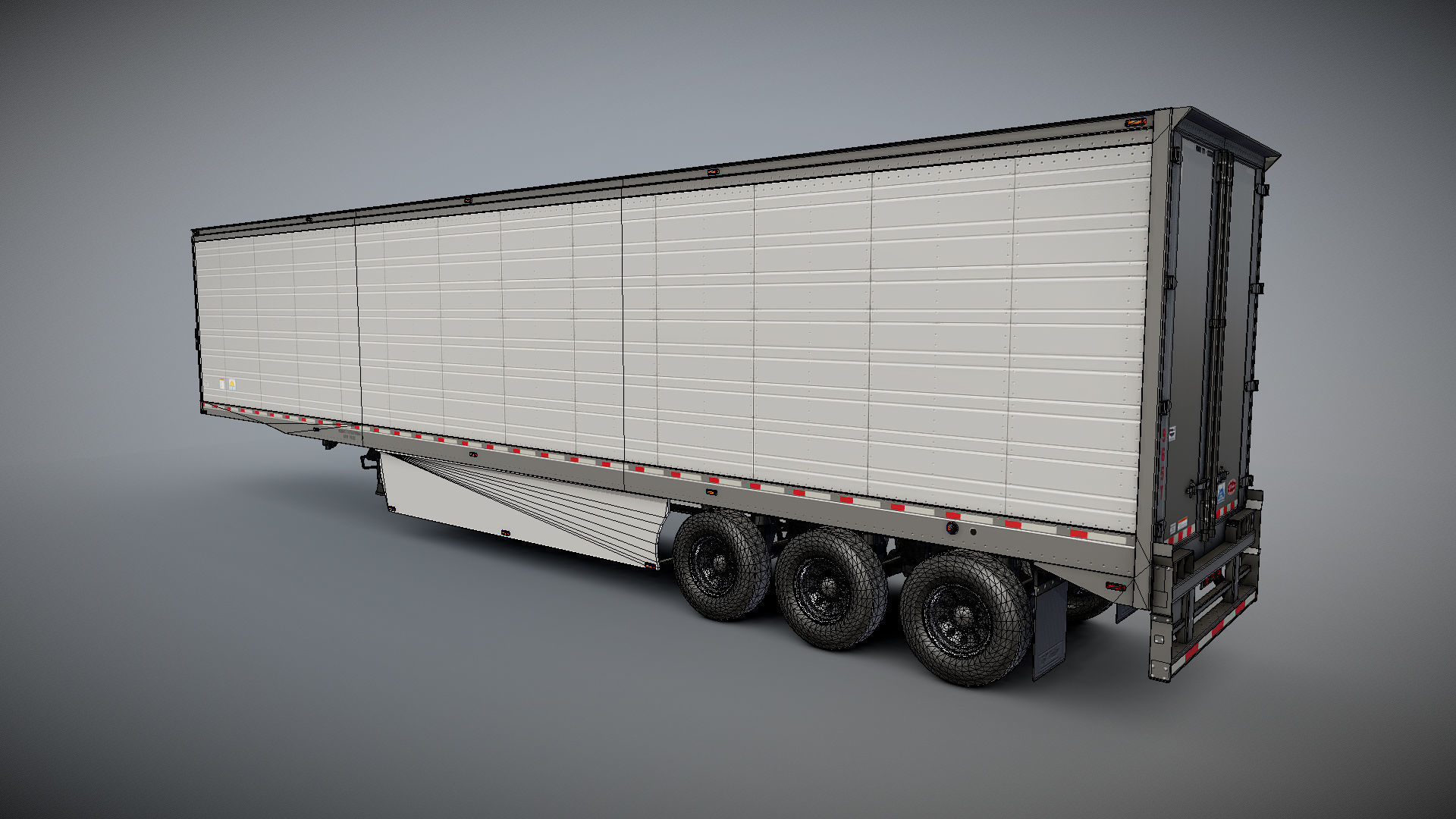 Refrigerated Trailer Low-poly 3D model_24