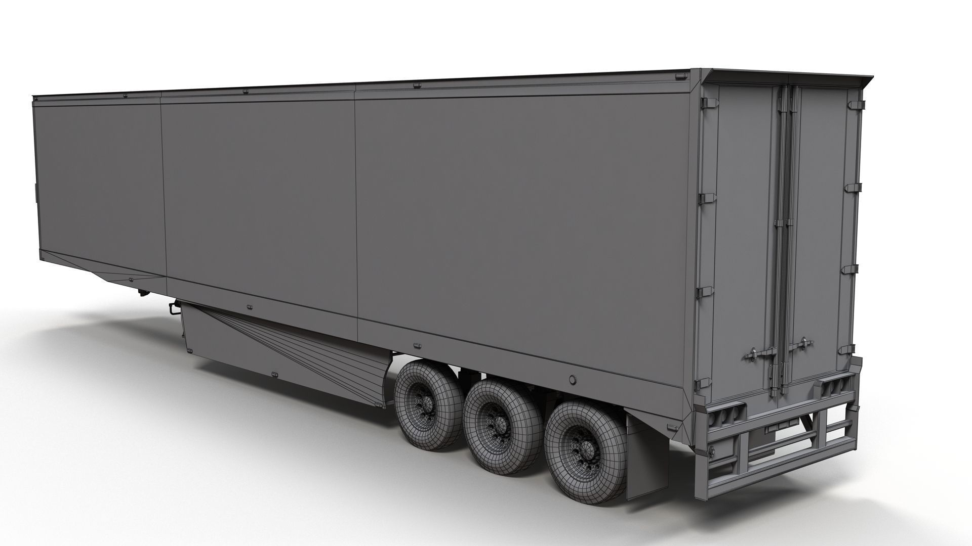 Refrigerated Trailer Low-poly 3D model_13
