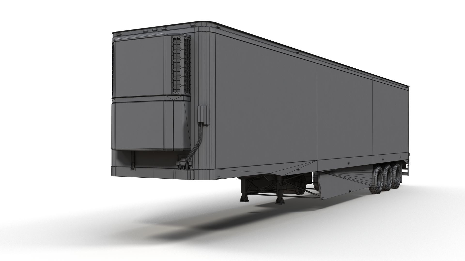 Refrigerated Trailer Low-poly 3D model_16