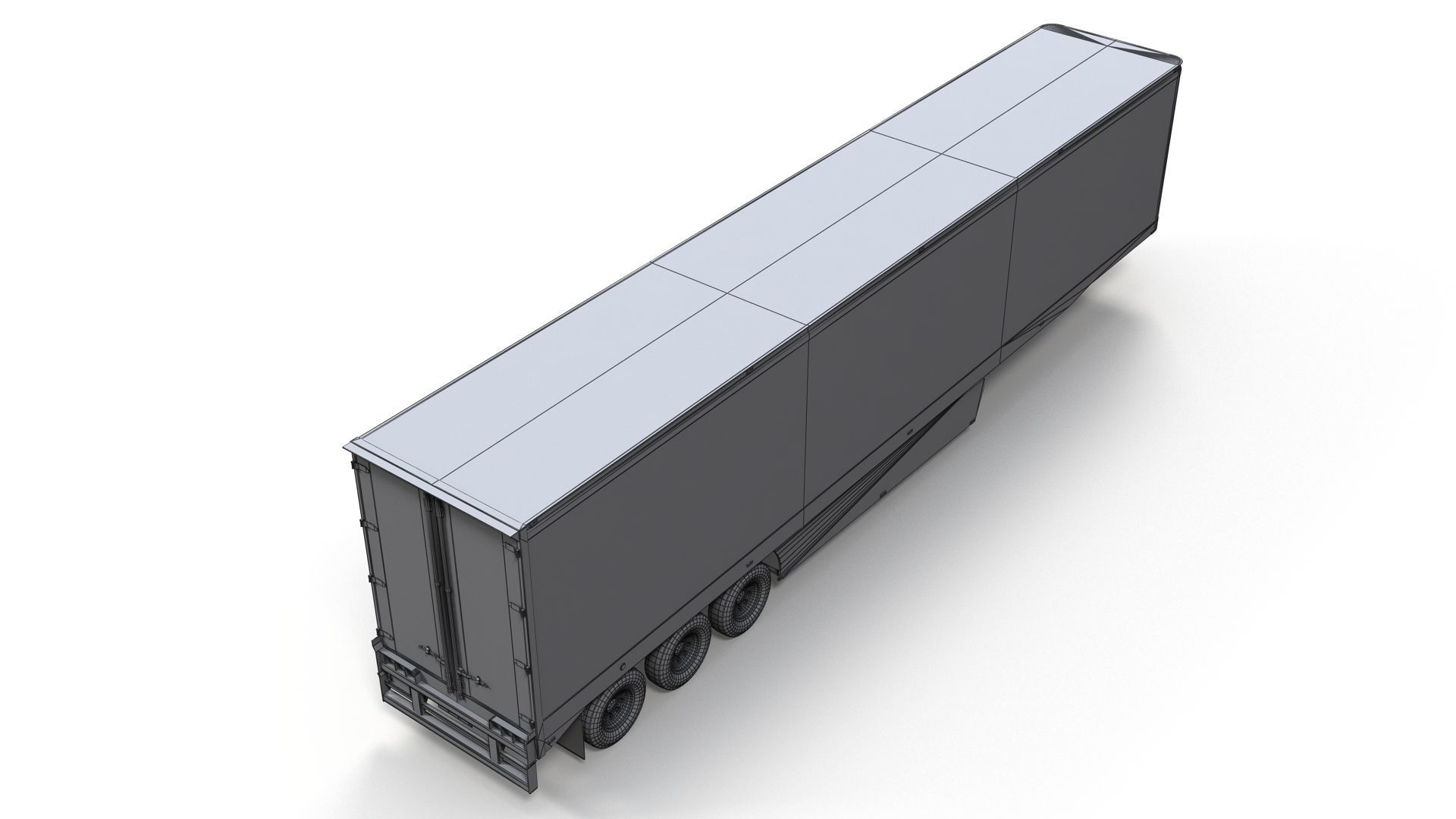 Refrigerated Trailer Low-poly 3D model_11