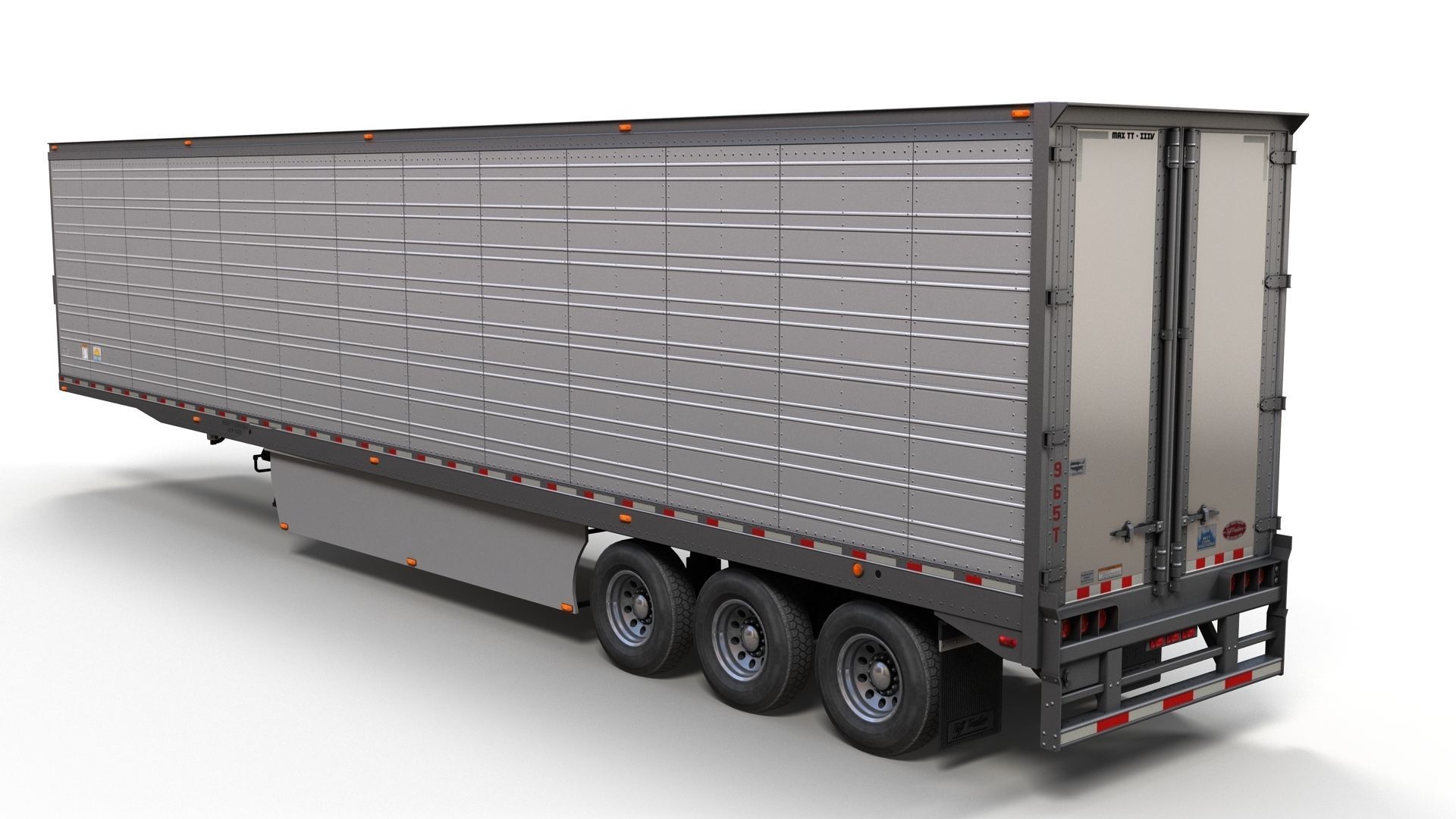 Refrigerated Trailer Low-poly 3D model_5