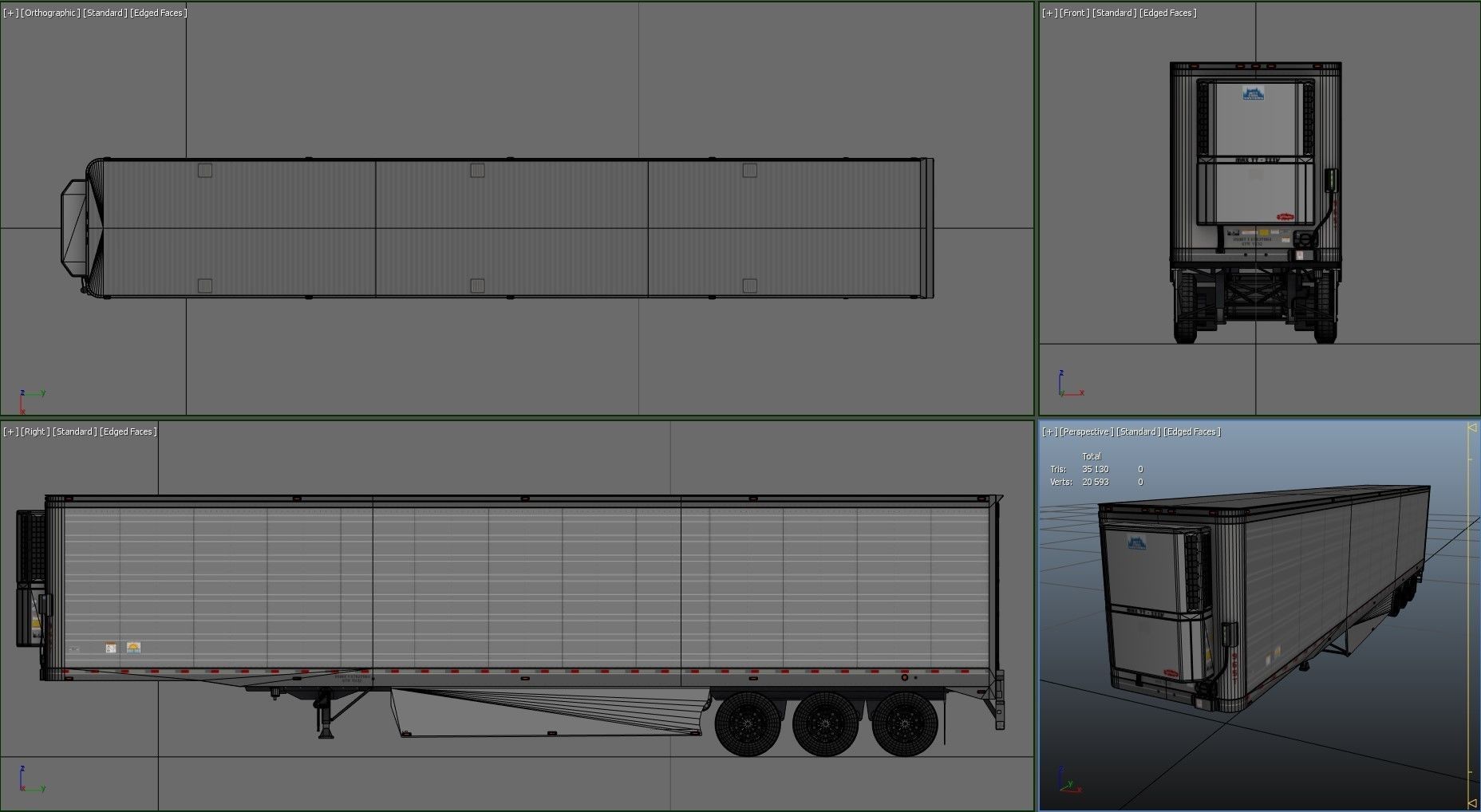 Refrigerated Trailer Low-poly 3D model_37