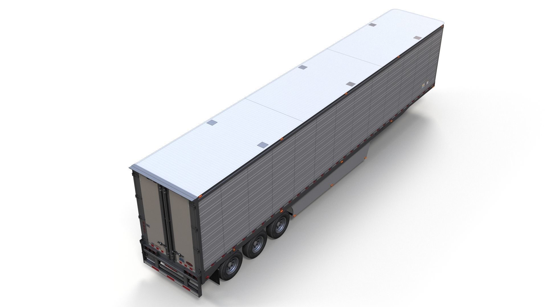 Refrigerated Trailer Low-poly 3D model_3