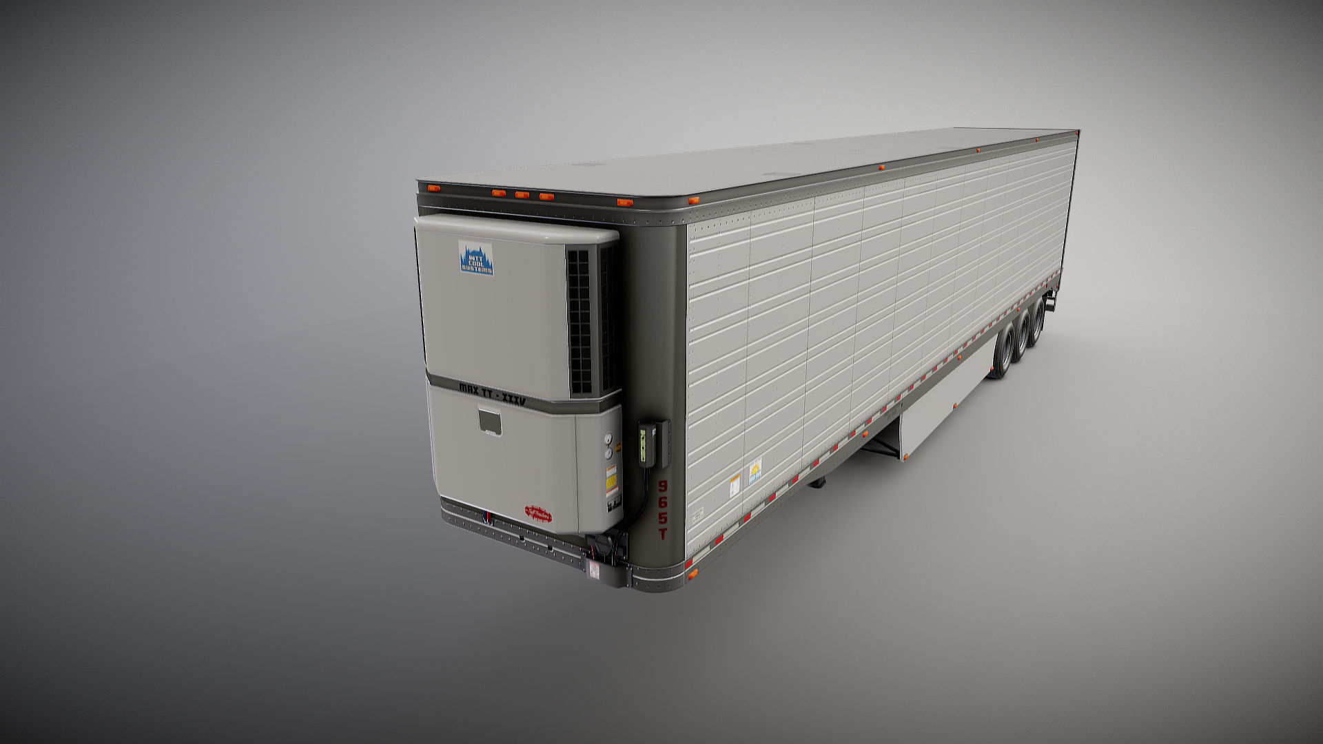 Refrigerated Trailer Low-poly 3D model_22