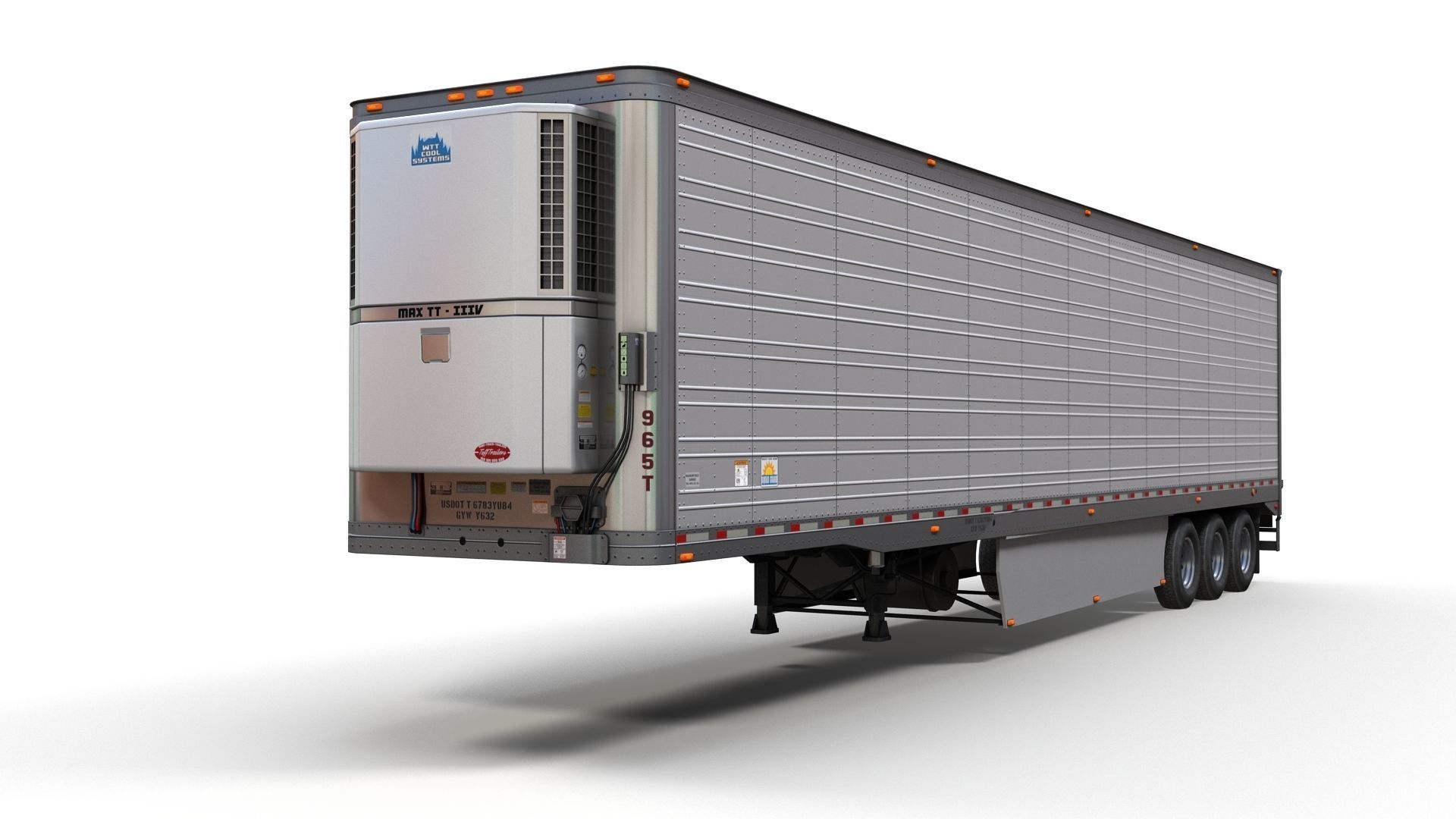 Refrigerated Trailer Low-poly 3D model_8