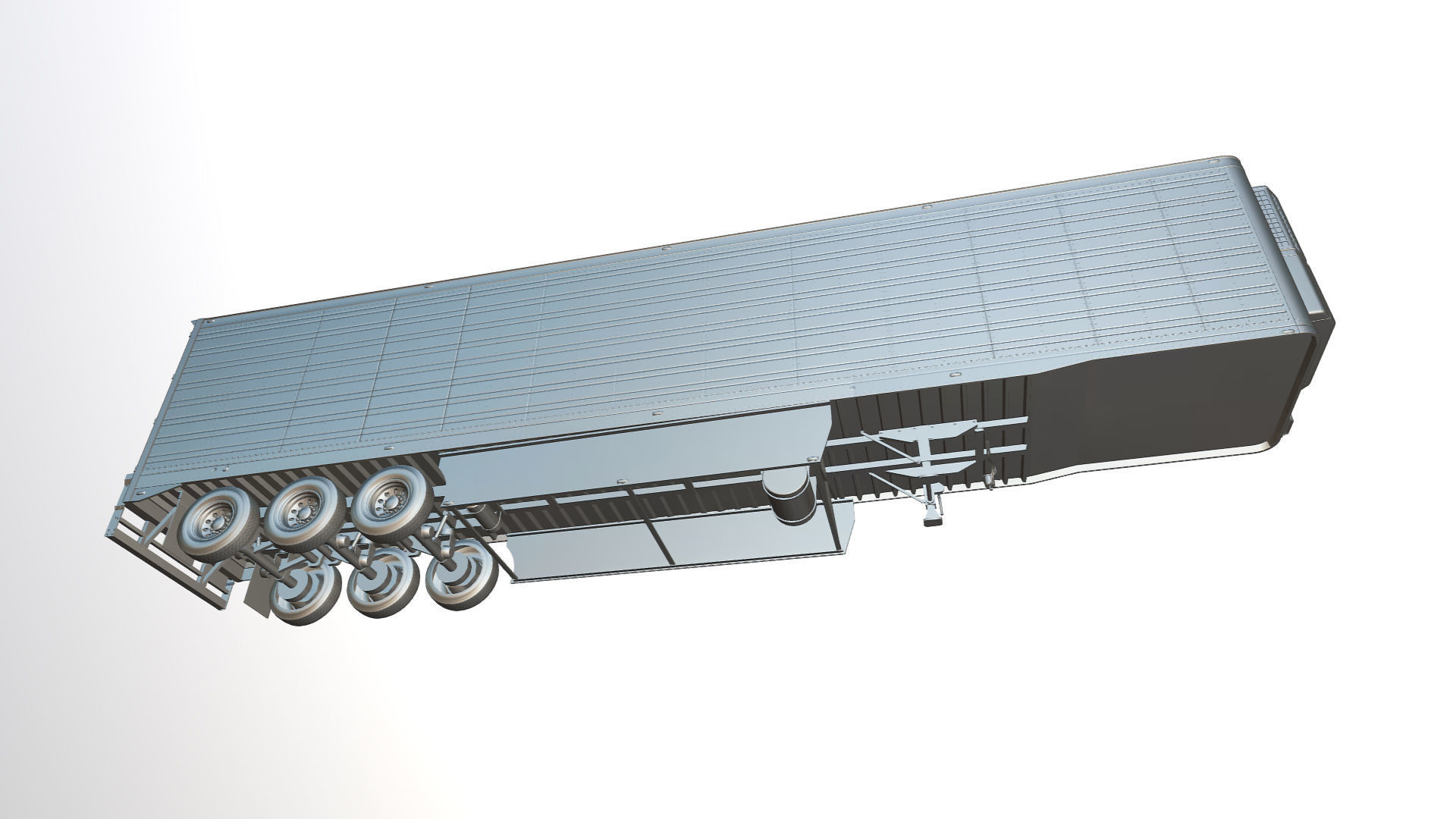 Refrigerated Trailer Low-poly 3D model_29