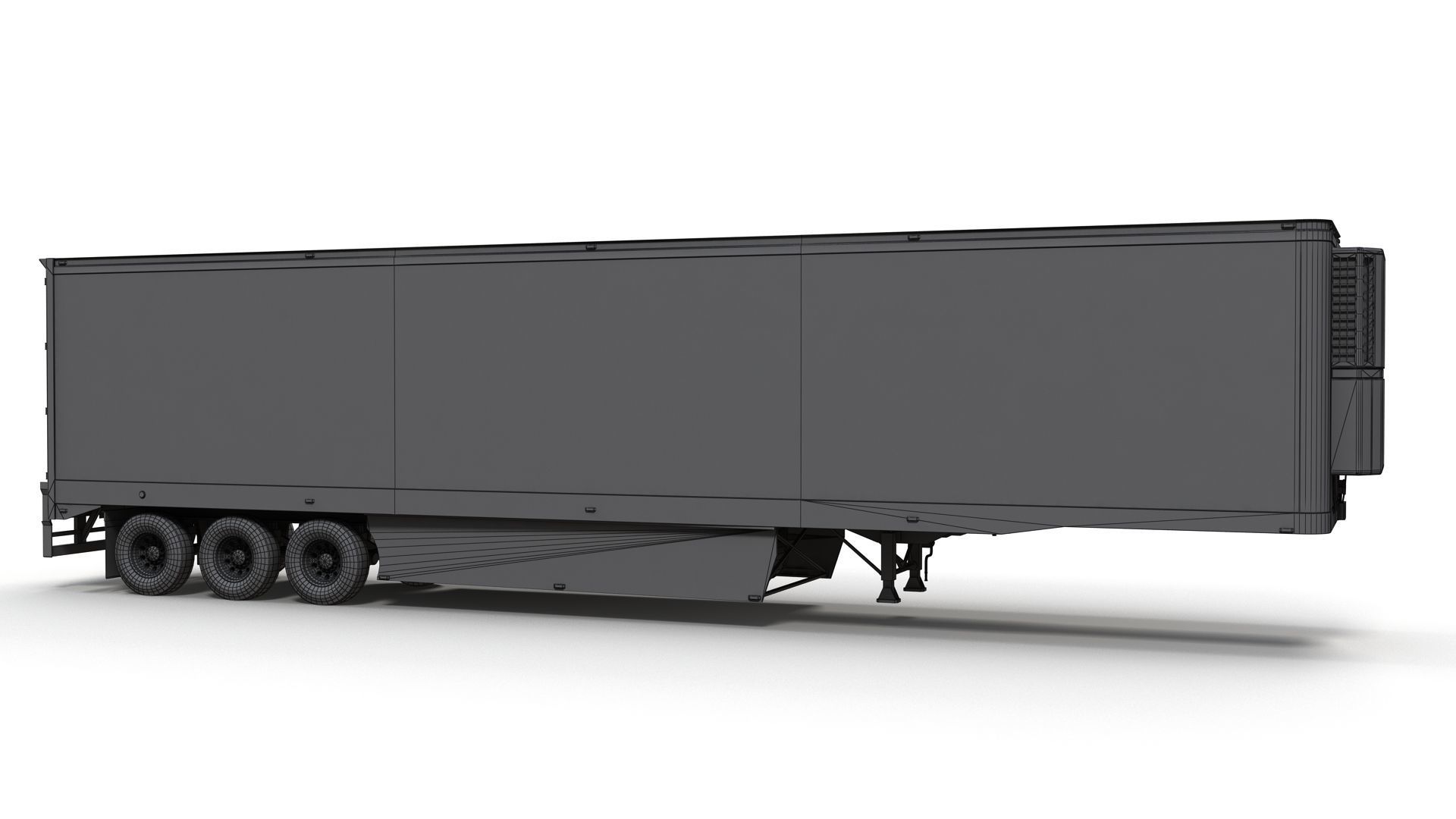Refrigerated Trailer Low-poly 3D model_12