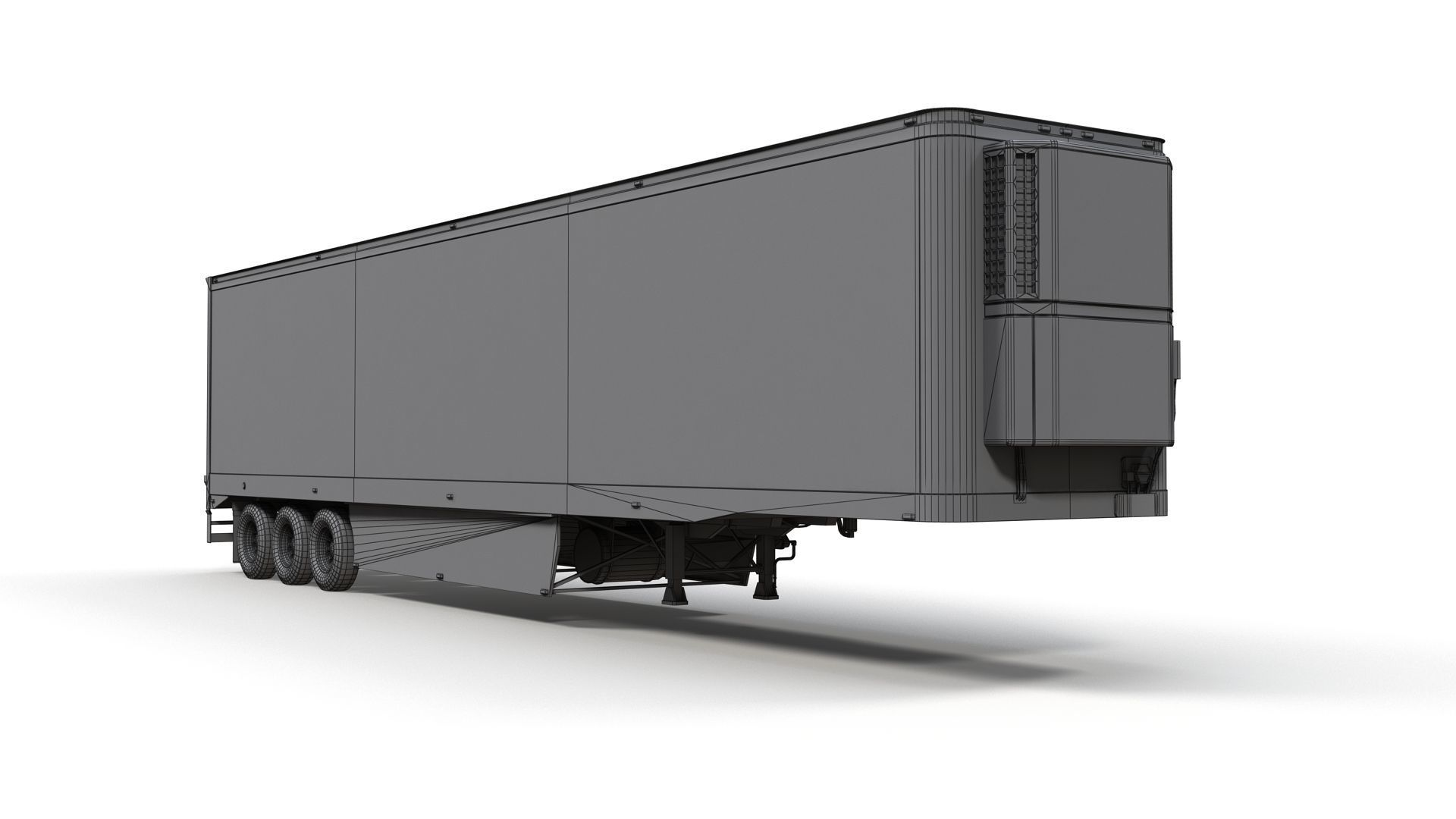 Refrigerated Trailer Low-poly 3D model_15