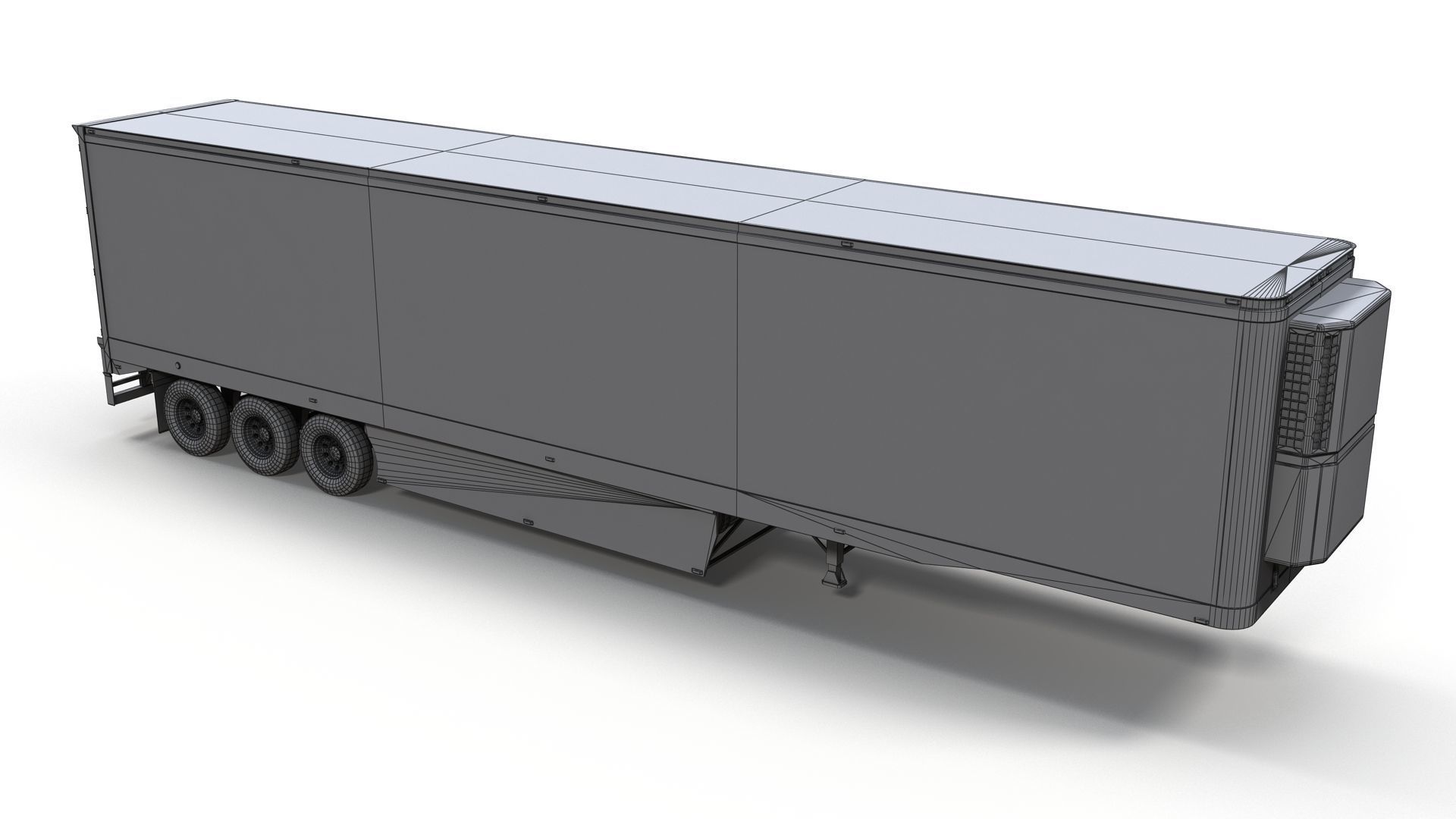 Refrigerated Trailer Low-poly 3D model_14