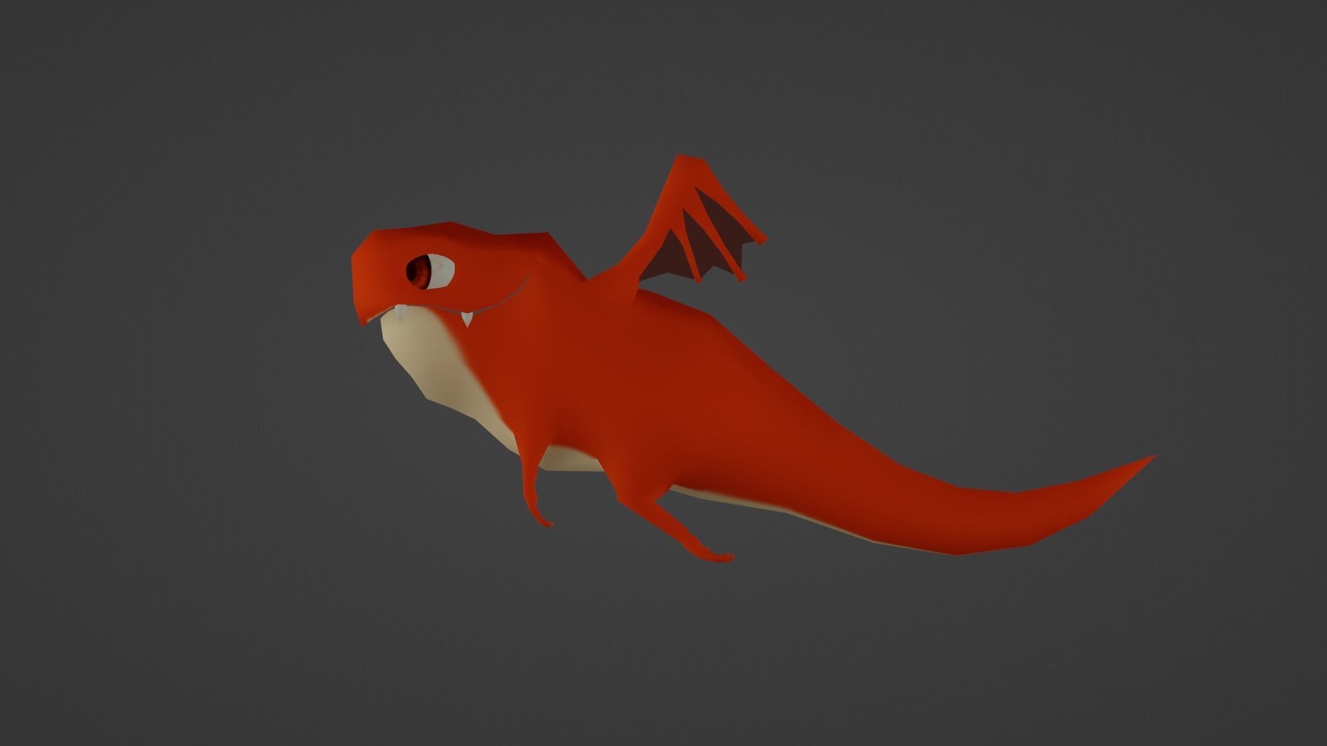 Character orange bug Low-poly 3D model_21